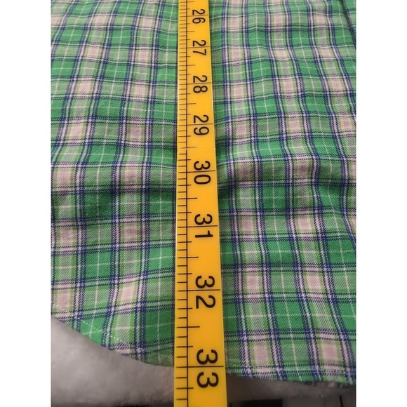 Ralph Lauren Mens Soft Shirt M Blake Button Down Green Plaid Pony 100% Cotton - Picture 7 of 9